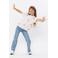 No Way Monday wide leg jeans light blue denim