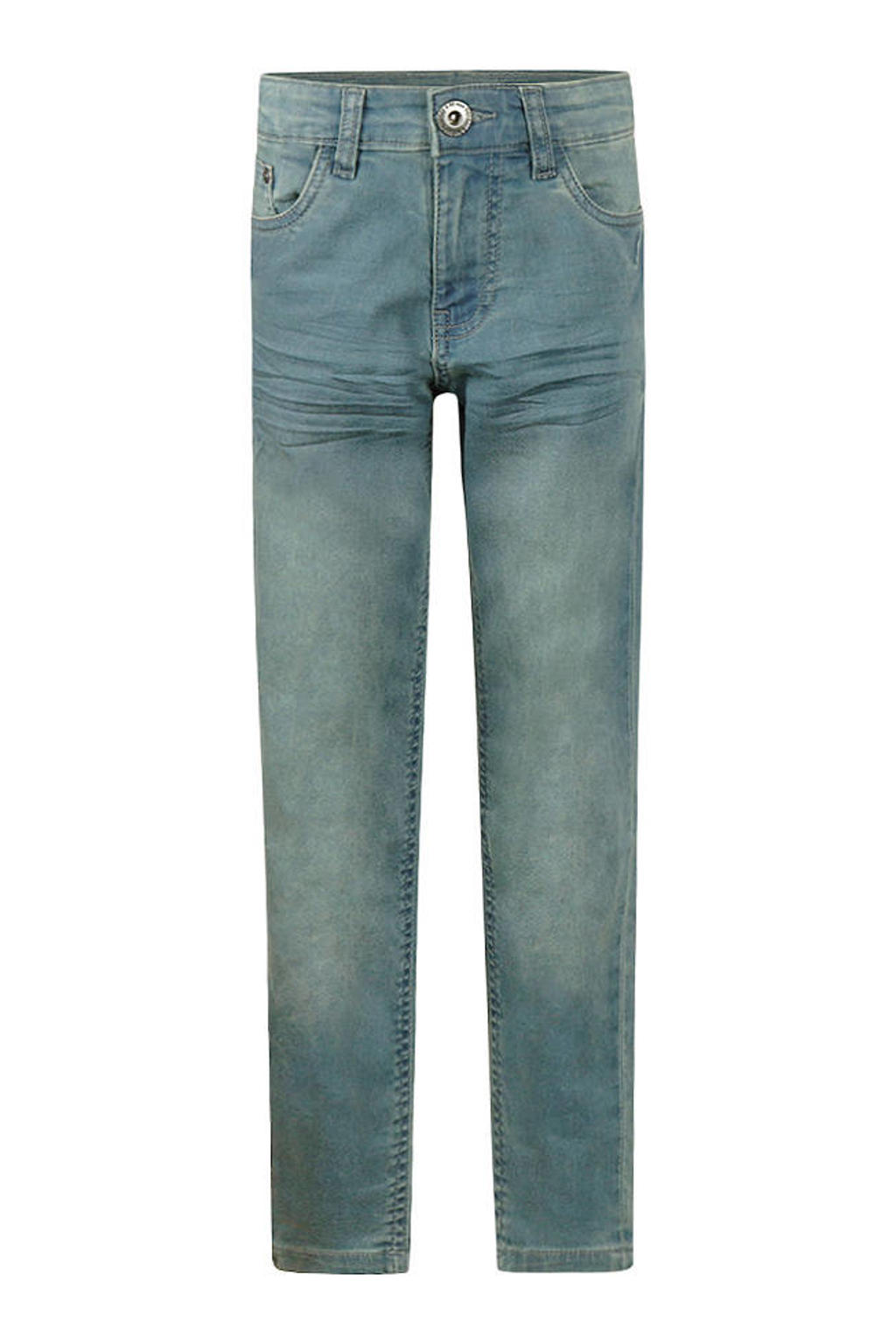 Medium blue denim jongens No Way Monday loose fit jeans van stretchdenim met regular waist en effen