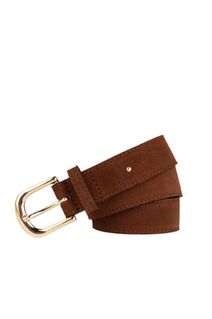 suède riem bruin