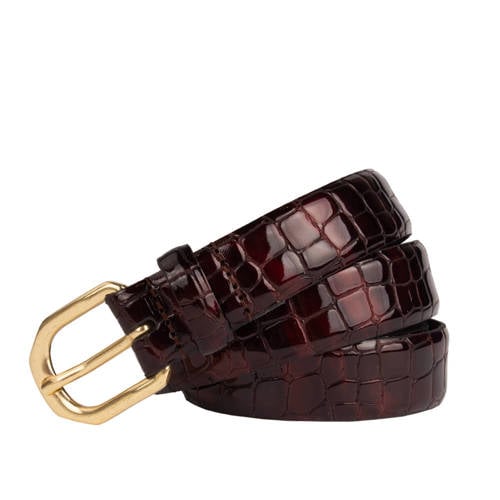 Legend leren riem bordeauxrood afbeelding