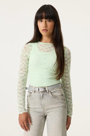 gebloemde longsleeve groen