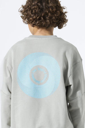 sweater met backprint grijs