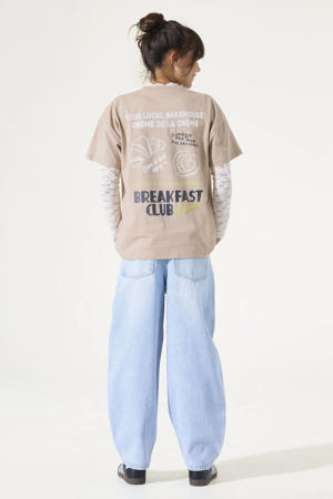 T-shirt met backprint beige
