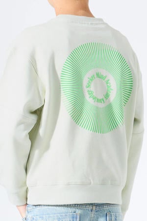 sweater met backprint groen