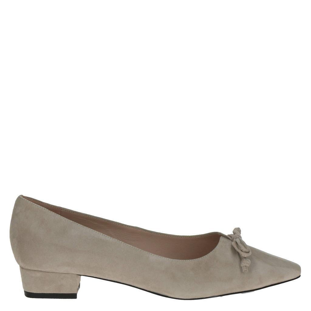 Taupe dames Peter Kaiser suède pumps met lage hak