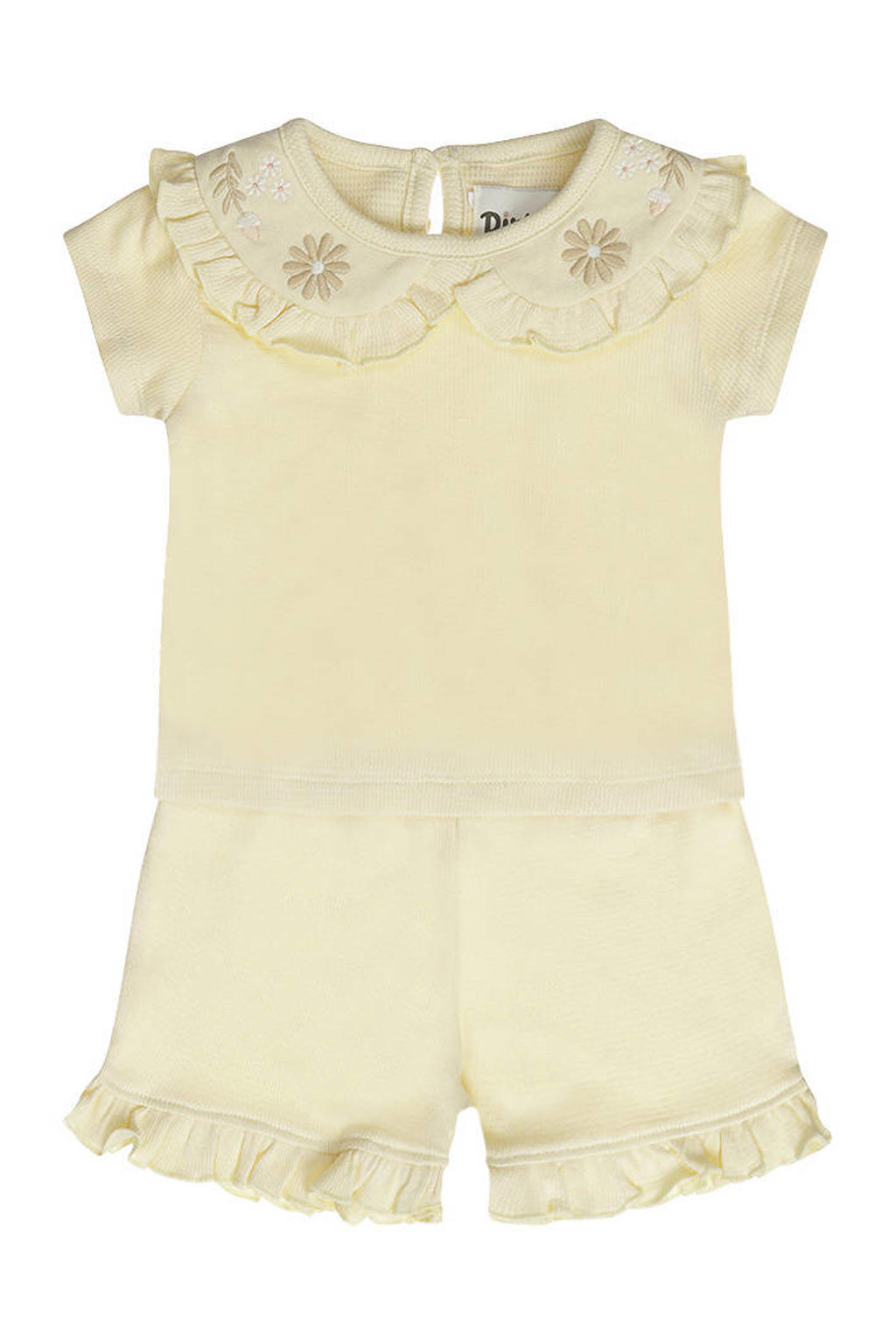 Dirkje T-shirt + korte broek beige