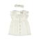 Dirkje jurk + haarband beige/wit