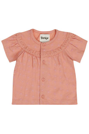 gebloemde blousetop blouse lichtroze broderie