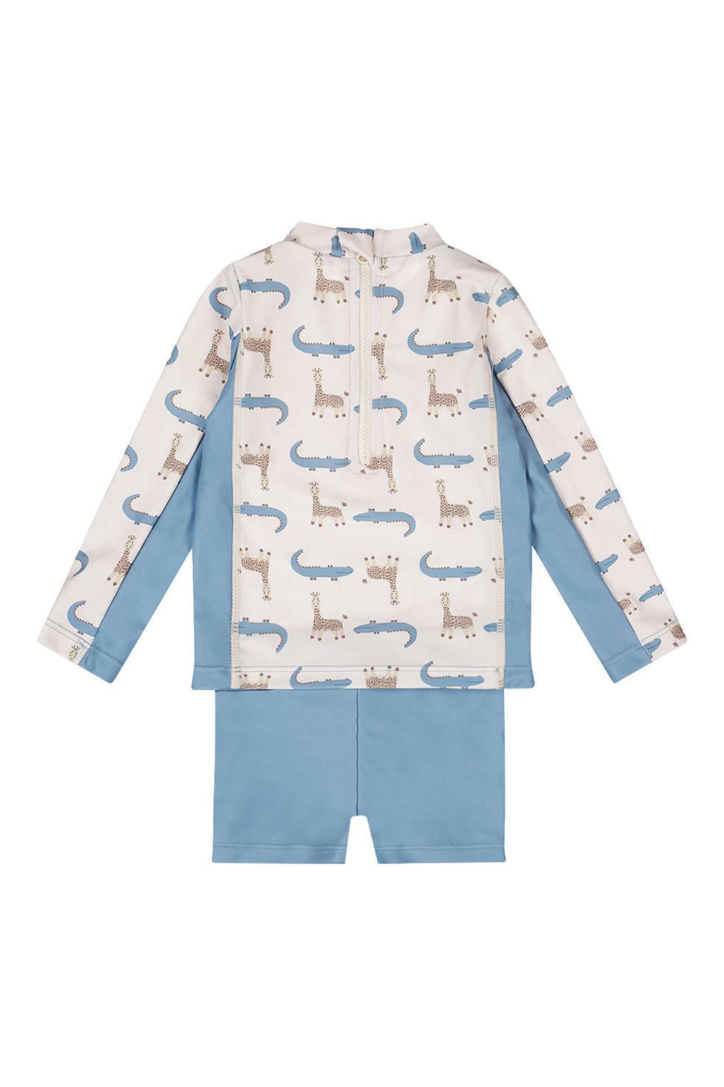 Dirkje UV-shirt + zwemshort lichtblauw/ecru