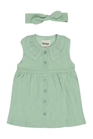 jurk + haarband groen