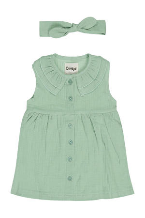 jurk + haarband groen