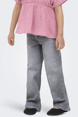 high waist wide leg jeans grey denim