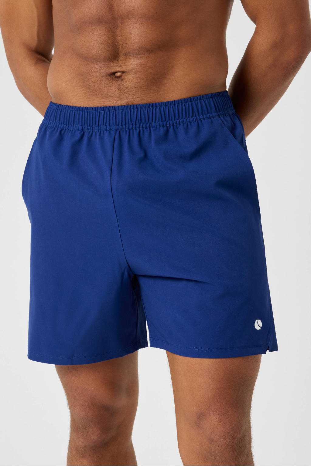 Blauwe heren Björn Borg sportshort racquet van polyester met regular fit, regular waist en effen