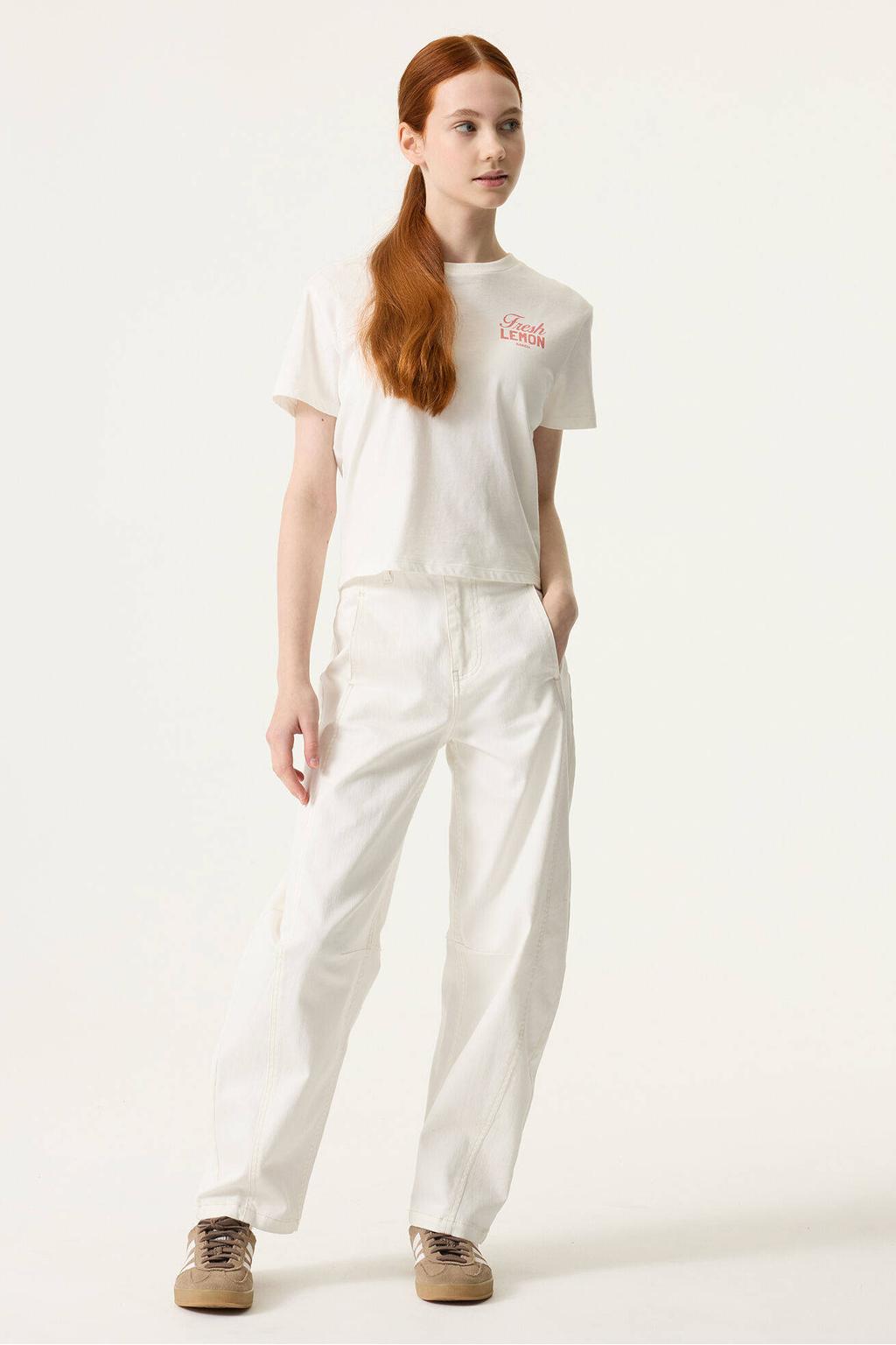 Garcia T-shirt met backprint wit
