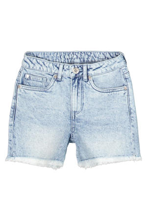 denim slim short light blue denim