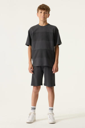 relaxed regular waist sweatshort antraciet