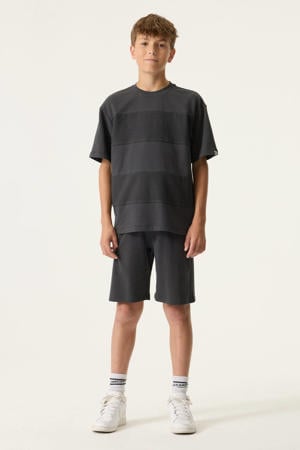 relaxed regular waist sweatshort antraciet