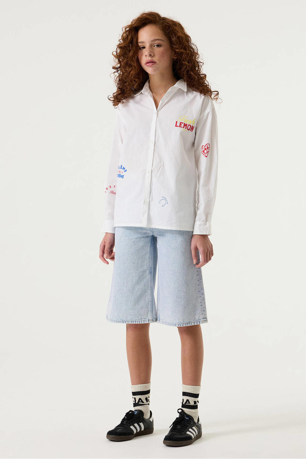 Garcia relaxed denim short light blue denim