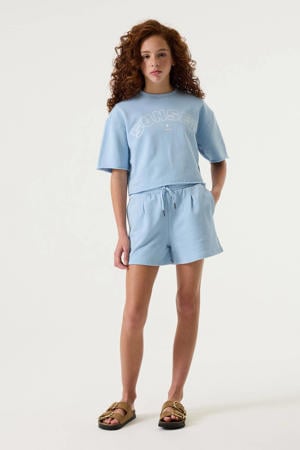 sweatshort lichtblauw