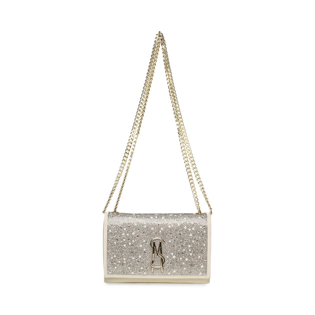Steve Madden schoudertas met strass Bramonem champagne