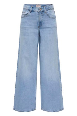 high waist wide leg jeans light blue denim