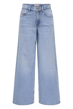 high waist wide leg jeans light blue denim