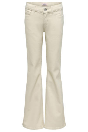 low waist flared jeans ecru
