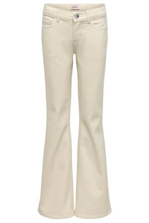 low waist flared jeans ecru