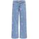 KIDS ONLY GIRL low waist gebloemde wide leg jeans light blue denim