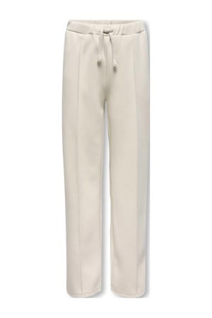 wide leg casual broek beige