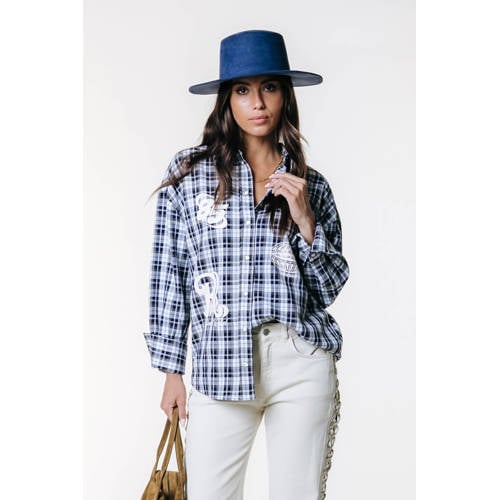 Colourful Rebel geruit blouse blauw afbeelding