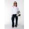 Colourful Rebel wide leg regular waist broek donkerblauw
