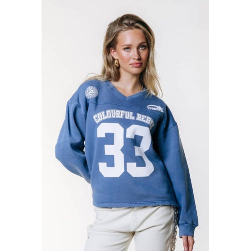 Colourful Rebel pullover blauw afbeelding