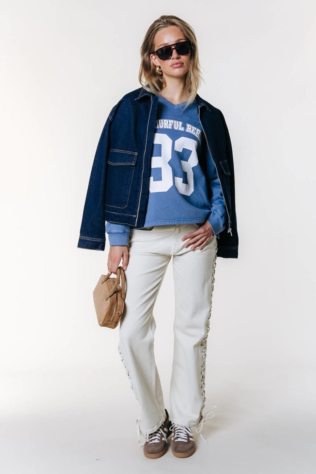 Colourful Rebel pullover blauw