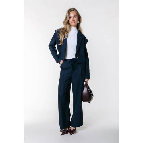 Colourful Rebel wide leg regular waist broek blauw afbeelding