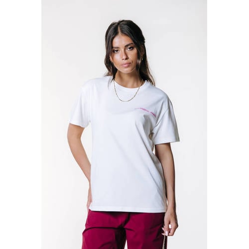 Colourful Rebel T-shirt met backprint wit afbeelding