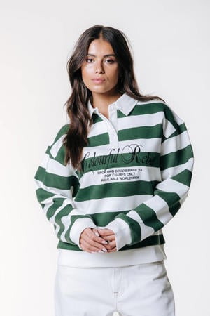 gestreepte sweater groen