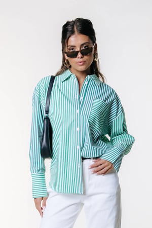 gestreepte blouse groen