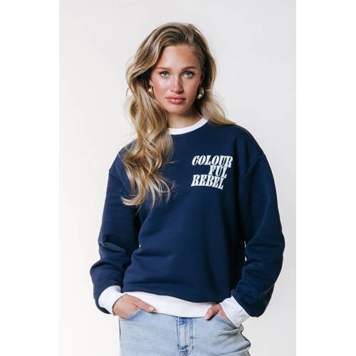 Colourful Rebel sweater donkerblauw afbeelding