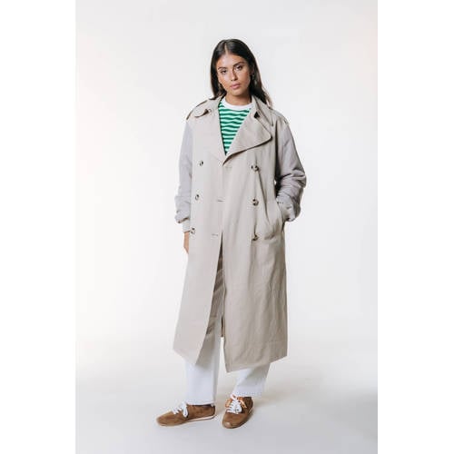 Colourful Rebel trenchcoat beige afbeelding