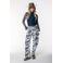 Colourful Rebel cargo jeans met koeienprint wit