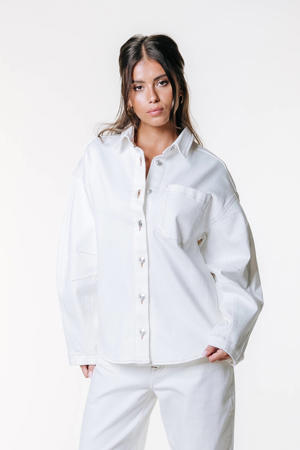 denim blouse wit