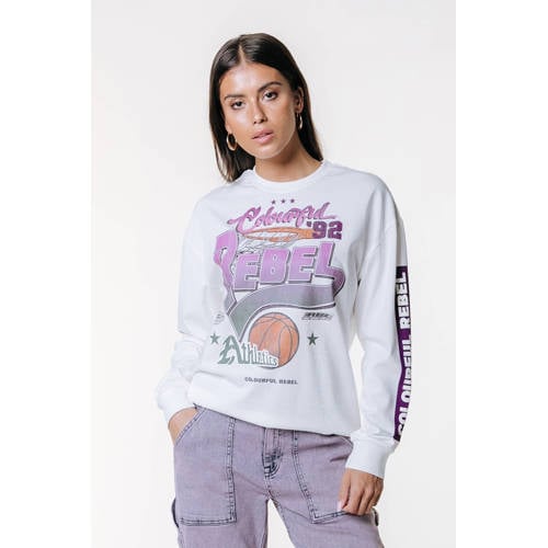 Colourful Rebel T-shirt paars afbeelding