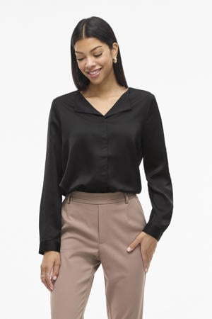 Elegante v-Hals blouse met lantaarnmouwen - Jelle Jora Mode Elegante v-Hals blouse met lantaarnmouwen - Jelle Jora Mode