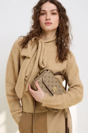 gebreide trui met wol lichtbruin