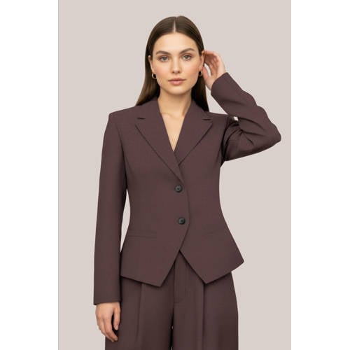HYPEDROP getailleerde blazer bruin afbeelding