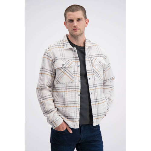 GABBIANO geruit overshirt ecru afbeelding