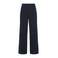 VILA Wide leg high waist casual broek marineblauw