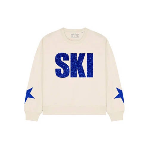 Pinned by K sweater ecru met glitter afbeelding