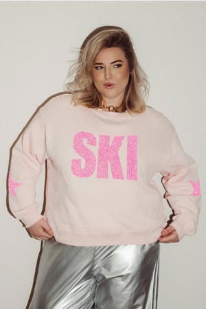 sweater roze met glitter